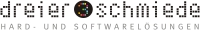 Logo dreier-schmiede mit Untertitel Hard- und Softwareentwicklung